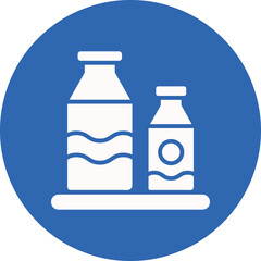 Condiments glyph circle icon