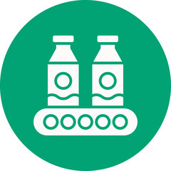 Dairy Products glyph circle icon