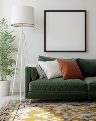 Green Sofa Mockup.