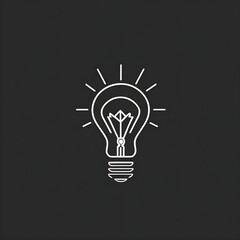 light bulb idea, elegant black and white lightbulb vector illustration