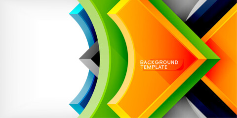 Geometric design abstract background - circles and triangles