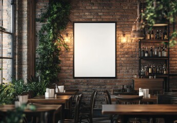 Brick Wall Cafe Mockup.