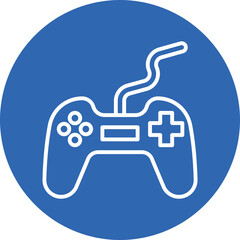 Gamepad line circle icon