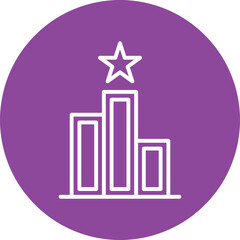 Leaderboard line circle icon