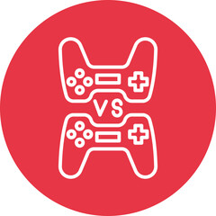 Multiplayer line circle icon