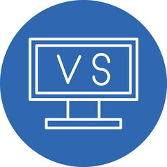 Gaming Monitor line circle icon