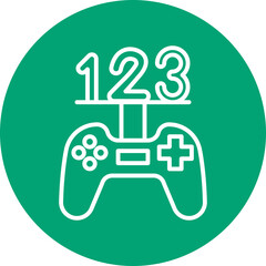 Game Ranking line circle icon