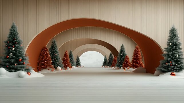 Glittering Christmas trees adorned with colorful ornaments the joyful sound of sleigh bells ringing in the distance a festive of the magic of the holiday season