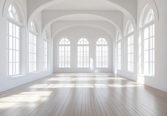 Obraz premium Empty Room Windows.