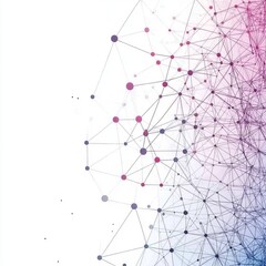 Abstract background with geometric lines and dots. Illustration of future technology