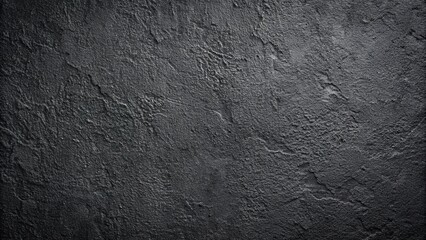 High angle view of a black and dark grey textured concrete wall background