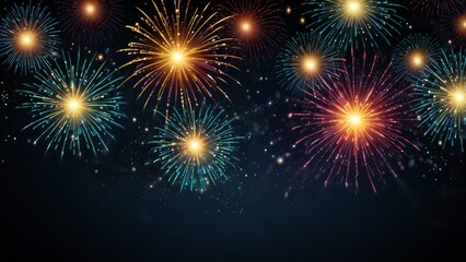 Naklejka premium background with fireworks