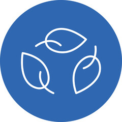 Biodegradable line circle icon