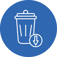 Waste Reduction line circle icon