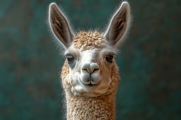 Obraz premium A llama in a lush green field. Generative AI