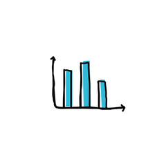 Hand drawn statistics flat vector design