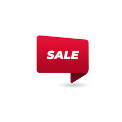 Sale banner badge flat vector design