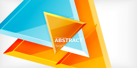 Triangle glass shapes geometric abstract background. Vector Illustration For Wallpaper, Banner, Background, Card, Book Illustration, landing page