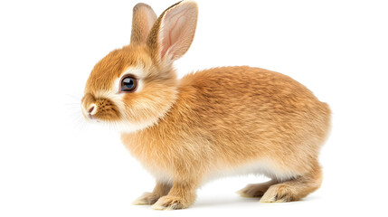 Obraz premium Cute rabbit on white background