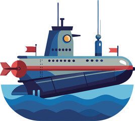 underwater submarine ship vehicle vector illustration graphic design 