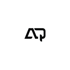 AQ monogram logo design letter text name symbol monochrome logotype alphabet character simple logo