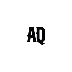 AQ monogram logo design letter text name symbol monochrome logotype alphabet character simple logo