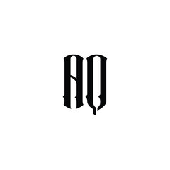 AQ monogram logo design letter text name symbol monochrome logotype alphabet character simple logo