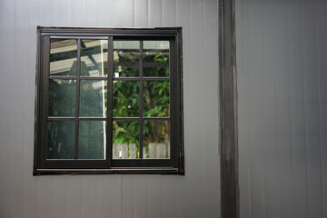 Aluminum windows of a building
