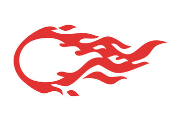 fireball symbol on white background