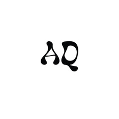 AQ monogram logo design letter text name symbol monochrome logotype alphabet character simple logo