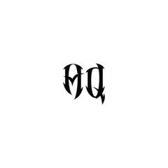 AQ monogram logo design letter text name symbol monochrome logotype alphabet character simple logo