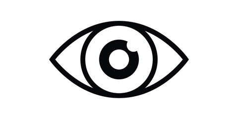 Eye icon, black eyeball icon Design Template.