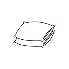 Pillow icon vector set. Bedroom illustration sign collection. Sleep symbol. Relaxation logo.