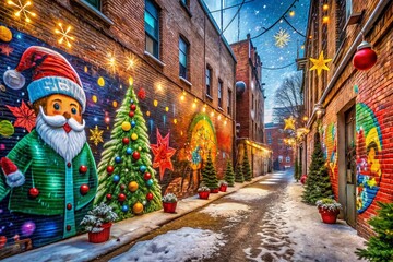 Fototapeta premium Cute and Easy Christmas Drawings for Urban Exploration Photography
