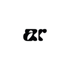 AR monogram logo design letter text name symbol monochrome logotype alphabet character simple logo