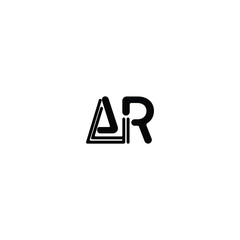 AR monogram logo design letter text name symbol monochrome logotype alphabet character simple logo