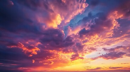 Fototapeta premium Stunning Sunrise with Layered Clouds and Vibrant Hues