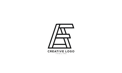 Fototapeta premium EAT EA FA Abstract initial monogram letter alphabet logo design