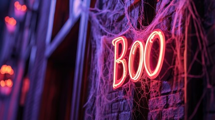 Spooky neon decor for halloween celebrations