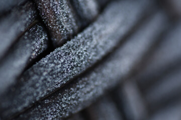 Closeup of shiny metal with a blurred background for clarity
