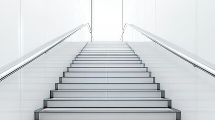 Fototapeta premium Modern Minimalist Staircase with Bright Light Source