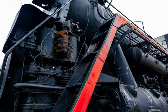 Part of Soviet old steam locomotive class L.