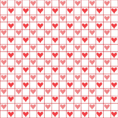 seamless pattern with hearts. Puzzle. Valentine’s Day 