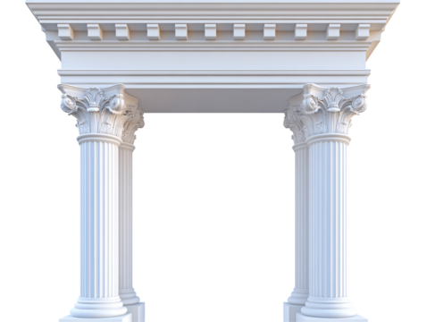 a white column with columns