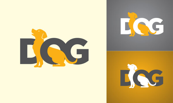Hug Dog and Dog Type Vector Logo. It's help for logo, dog care company, dog food any toy business, veterinary or dog lover. 