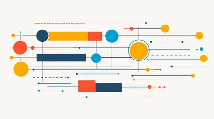 Modern Flat Design Roadmap Outline for Task Allocation