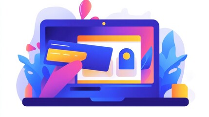 Modern Laptop Displaying E-Commerce Website Interface