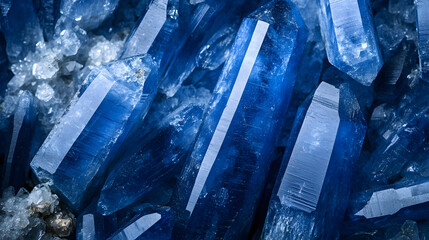 An Enchanting Close-Up of Kyanite Crystals Creating a Vibrant and Inspiring Background