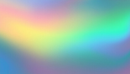 Obraz premium オーロラカラーのグラデーション、粒子ノイズエフェクトの抽象的背景