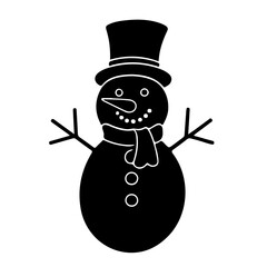 Frosty Snowman Silhouette